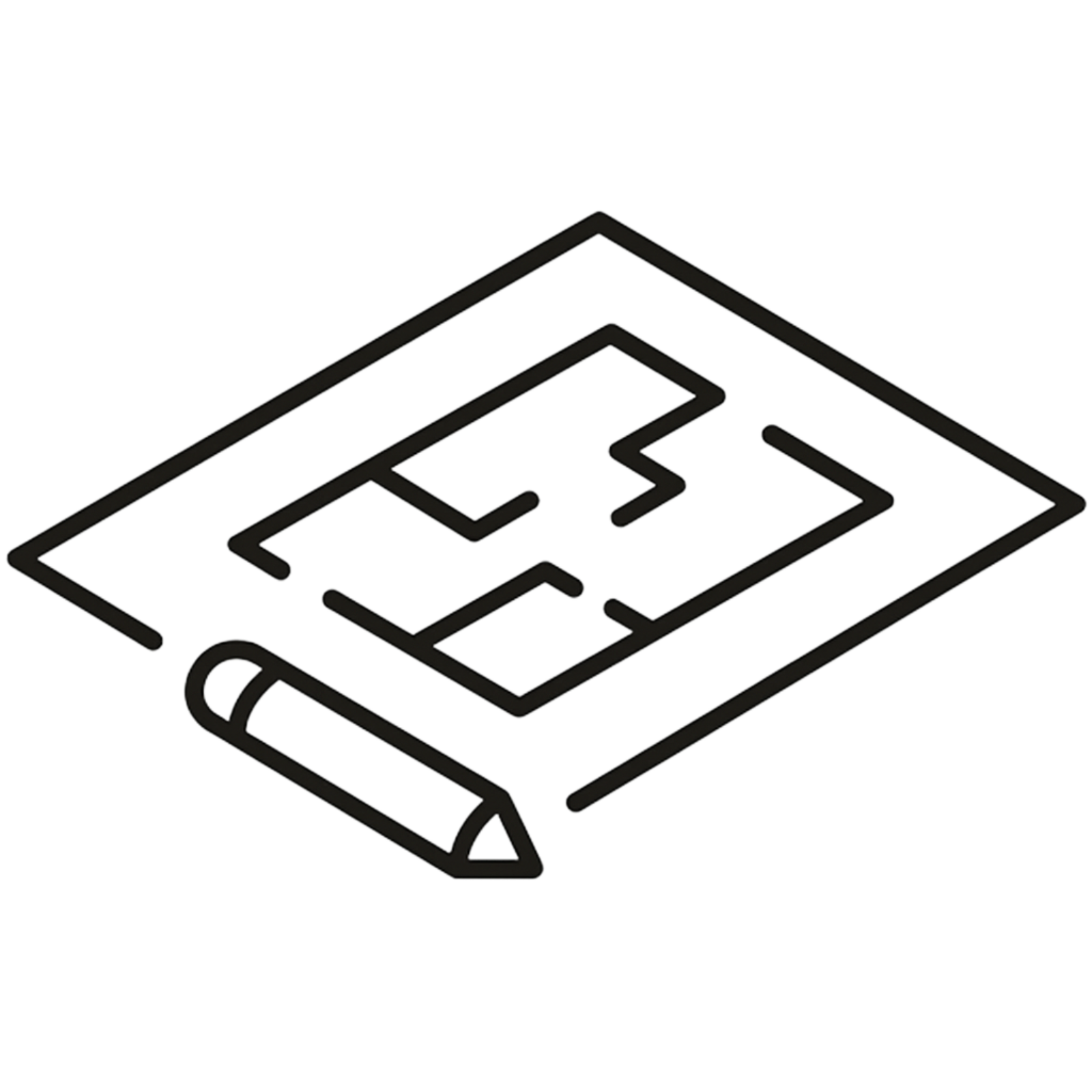 Icône plan aménagement de mobilier de bureau gratuit